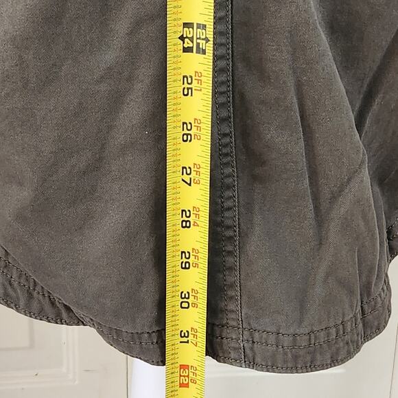 Olive Green Military Utility Parka Jacket with Sherpa Lining and Hood Medium - Picture 11 of 13